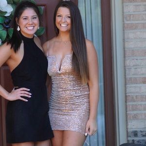 Rose Gold homecoming dress!!